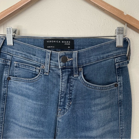 VERONICA BEARD Sheridan Exaggerated Classic Blue Flared Women's Jeans - Picture 4 of 9